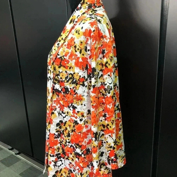 Kasper Floral Open Front Cardigan Shrug,long sleeve,floral pattern,soft stretch - Picture 2 of 9